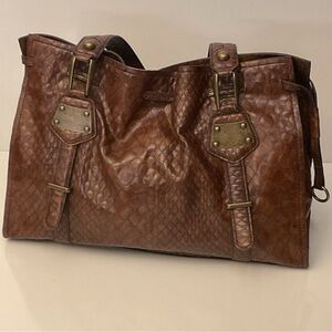 Jessica Simpson Bag Brown Rectangle Tote Y2K